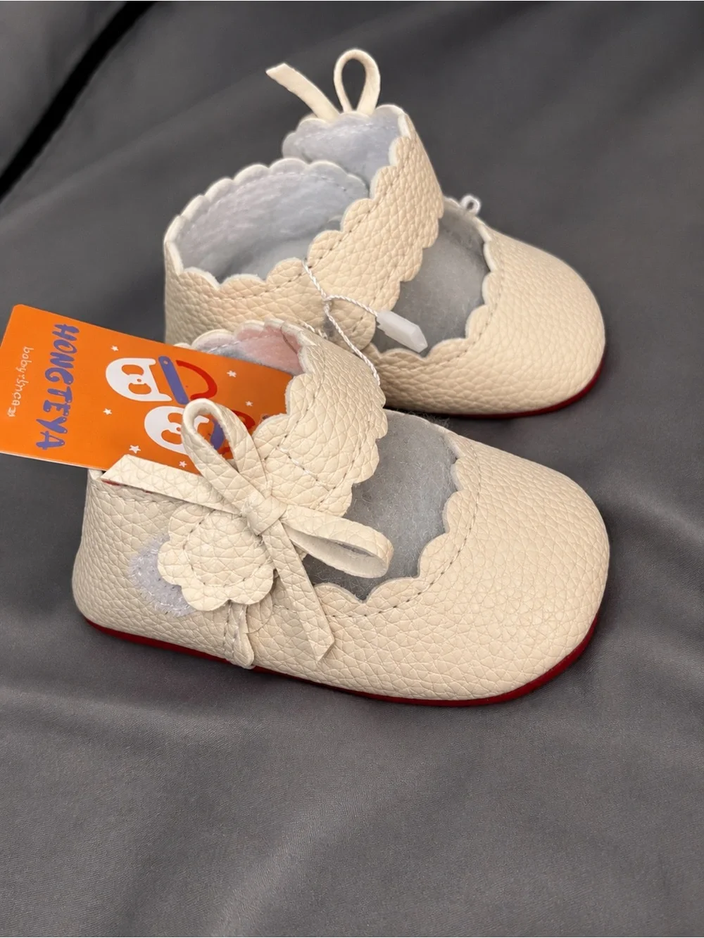 Cream Ivory Baby Mary Jane Bow Shoes NWT